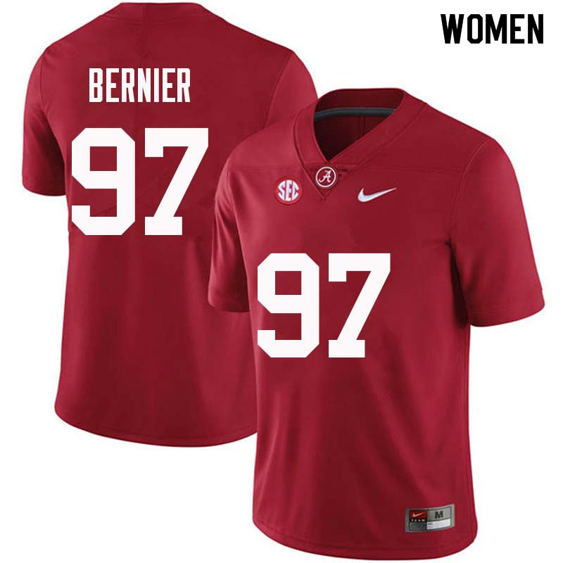 Alabama Crimson Tide Women's Mike Bernier #97 Crimson NCAA Nike Authentic Stitched College Football Jersey EJ16F47YI